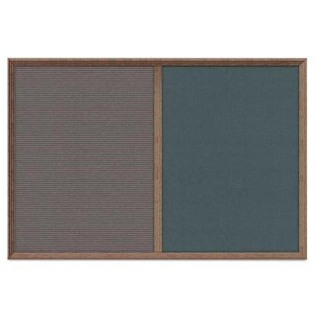 Enclosed Corkboard,1 Door,24x36,4 Fra, UV3422-WHITE-APRICOT